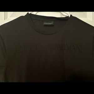 Emporio Armani black crew neck shirt